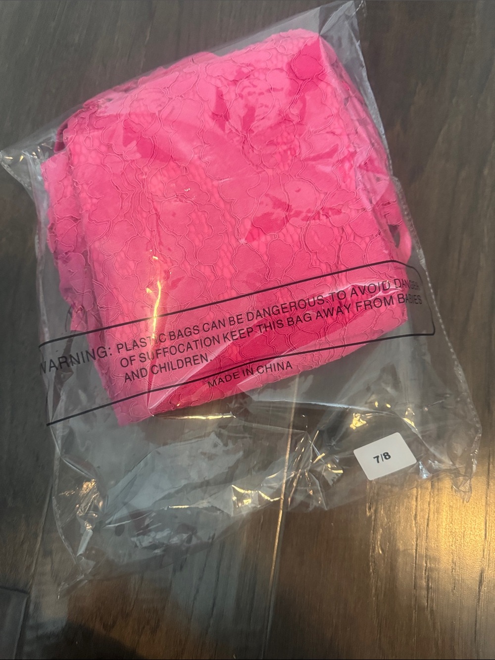 Oh Shana! Girls Bright Fuchsia Lace Bandeau & Legging Matching Set - Picture 2 of 2